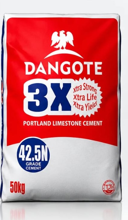 Dangote 3X 42.5N cement bag